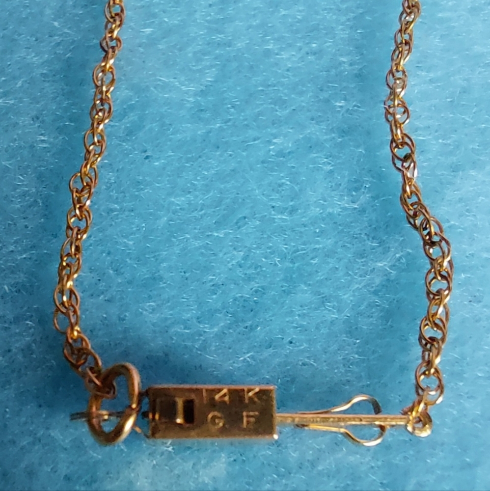 Simulated Emerald Cut Ruby W/Rhinestones Pendant … - image 2